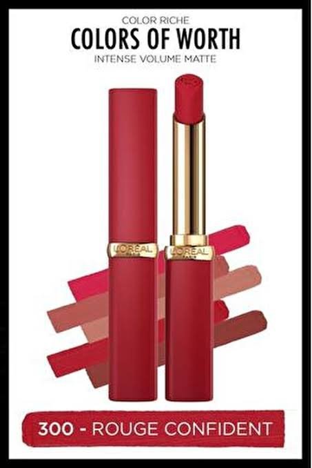 L'Oréal Paris Color Riche Colors of Worth Intense Volume Matte Ruj - 300 Rouge Confident  kapak resmi