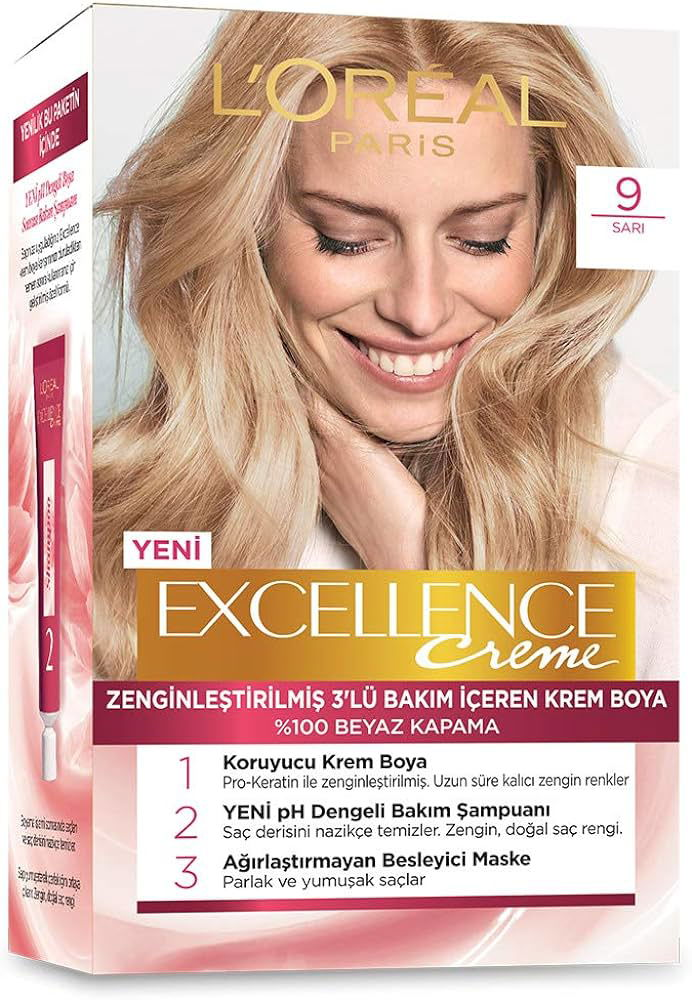 L'Oréal Paris Excellence Creme Saç Boyası - 9 Sarı  kapak resmi