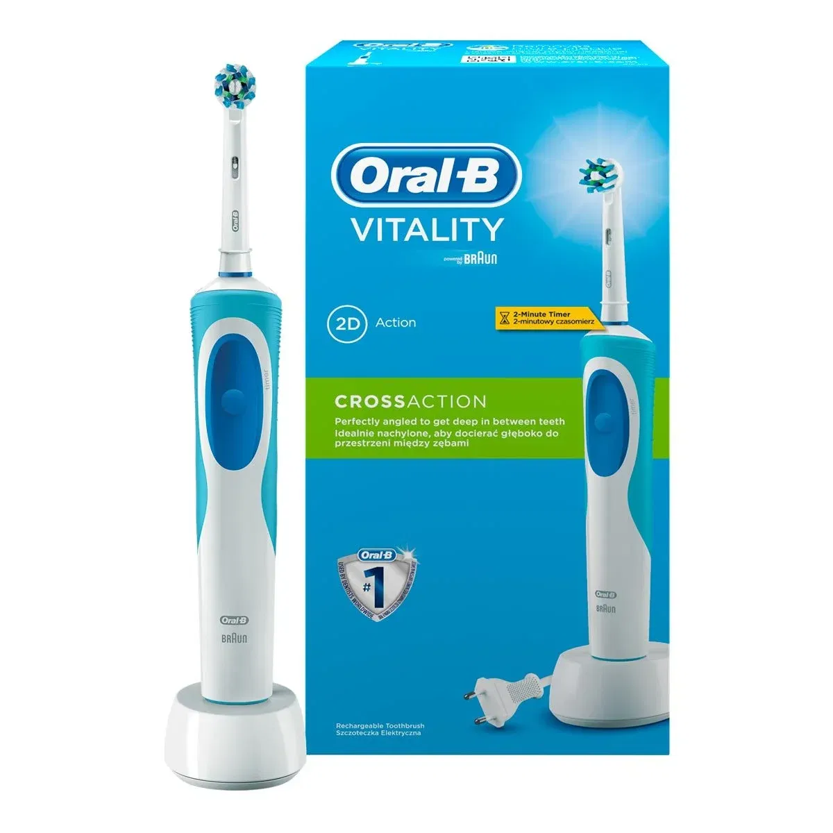 Braun Oral B Şarjlı Diş Fırçası Vitality Cross Action White  kapak resmi