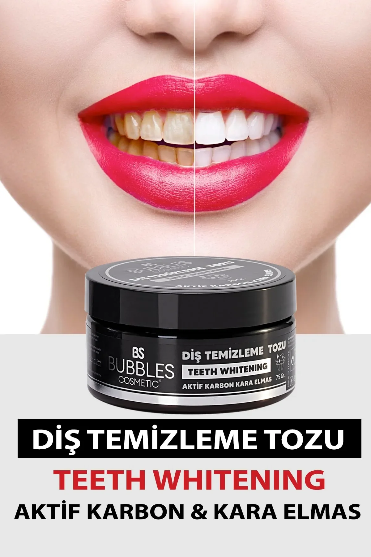 BS Bubbles Cosmetic Diş Beyazlatma Tozu kapak resmi