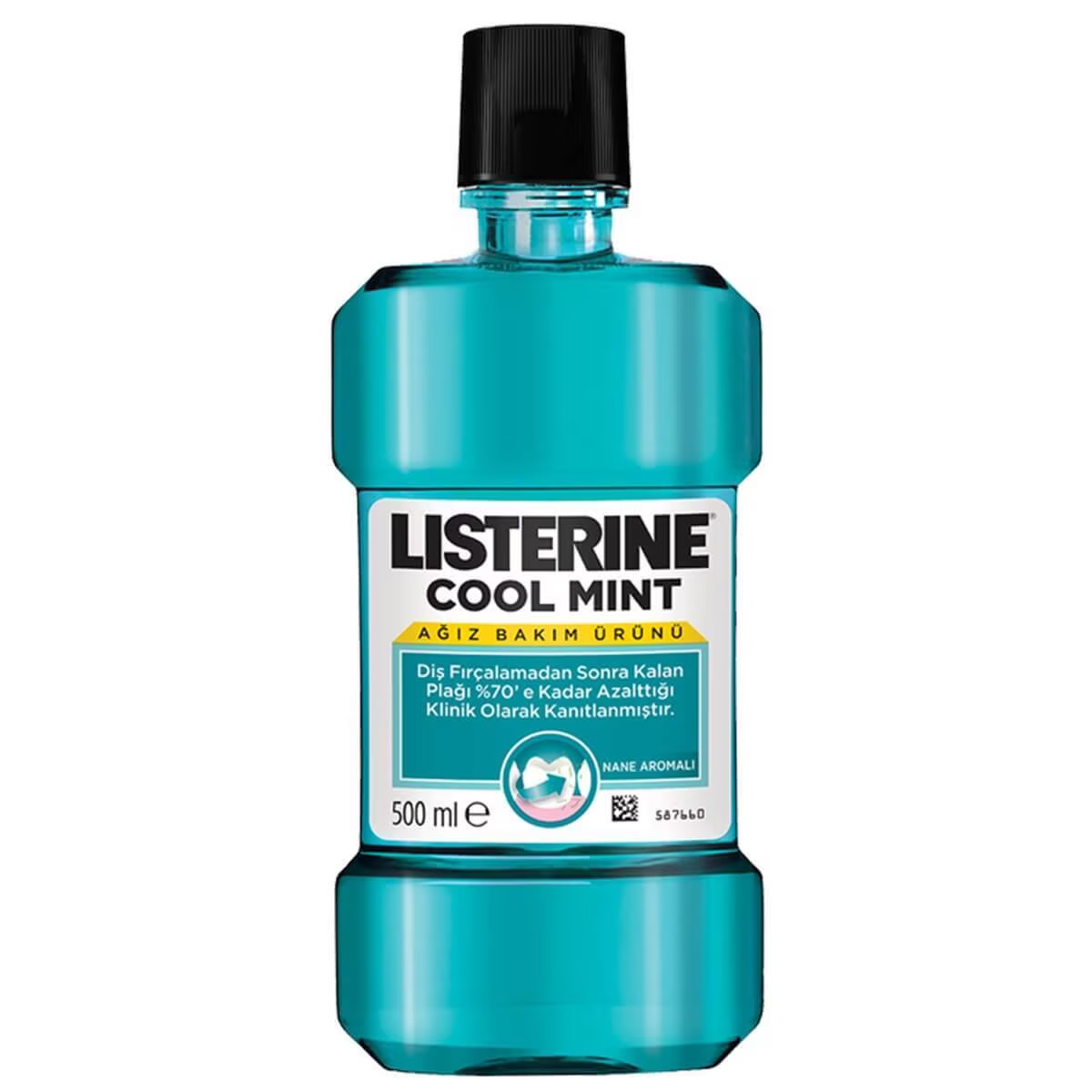 Listerine cool mint ağız bakım suyu 500 ml kapak resmi