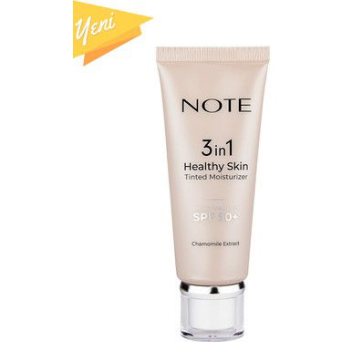 Note Cosmetics 3 in 1 Healthy Skin Tinted Moisturizer Renk Ton Eşitleyici 50 SPF+ Aydınlatıcı Krem kapak resmi