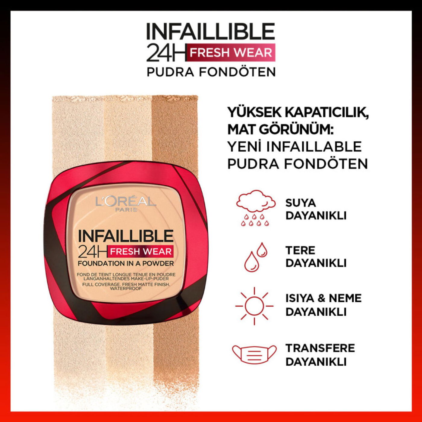 L'Oreal Paris Infaillible 24H Fresh Wear Pudra Fondöten kapak resmi